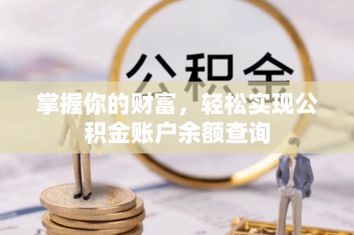 龙马潭掌握你的财富，轻松实现公积金账户余额查询