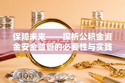 龙马潭保障未来——探析公积金资金安全监管的必要性与实践路径