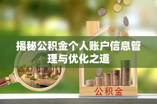 龙马潭揭秘公积金个人账户信息管理与优化之道