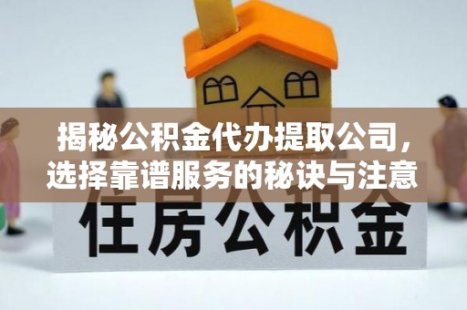 龙马潭揭秘公积金代办提取公司，选择靠谱服务的秘诀与注意事项