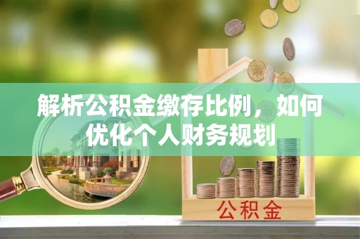 龙马潭解析公积金缴存比例，如何优化个人财务规划