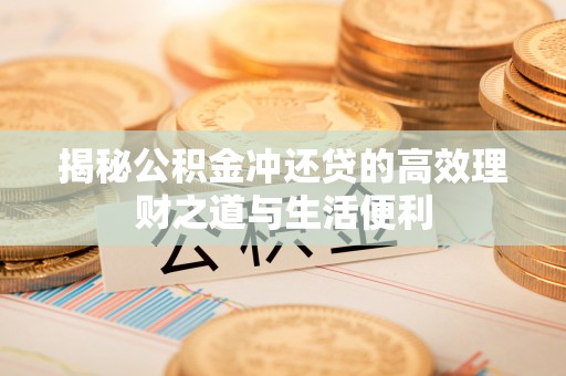 龙马潭揭秘公积金冲还贷的高效理财之道与生活便利