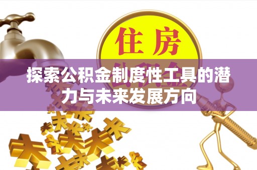 龙马潭探索公积金制度性工具的潜力与未来发展方向