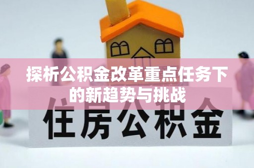龙马潭探析公积金改革重点任务下的新趋势与挑战
