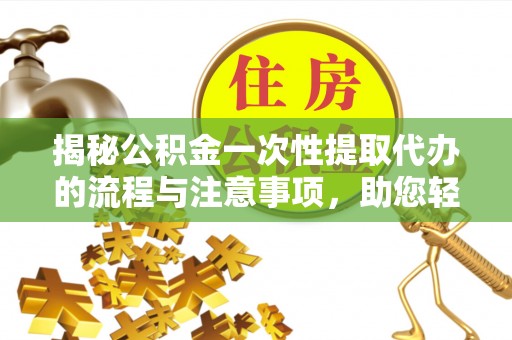 龙马潭揭秘公积金一次性提取代办的流程与注意事项，助您轻松搞定财务规划