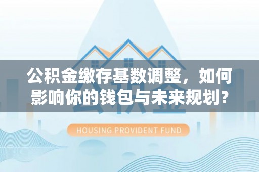 龙马潭公积金缴存基数调整，如何影响你的钱包与未来规划？