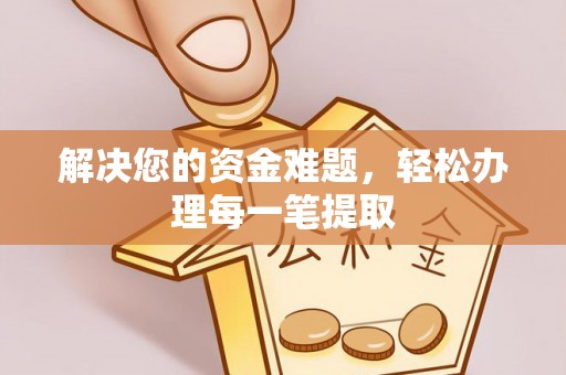 龙马潭解决您的资金难题，轻松办理每一笔提取