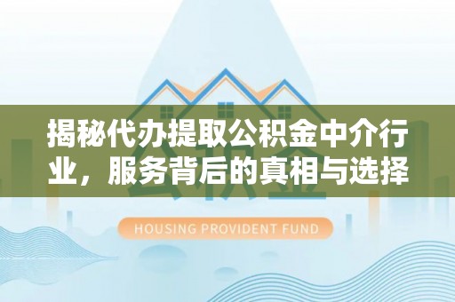 龙马潭揭秘代办提取公积金中介行业，服务背后的真相与选择指南