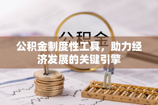 龙马潭公积金制度性工具，助力经济发展的关键引擎