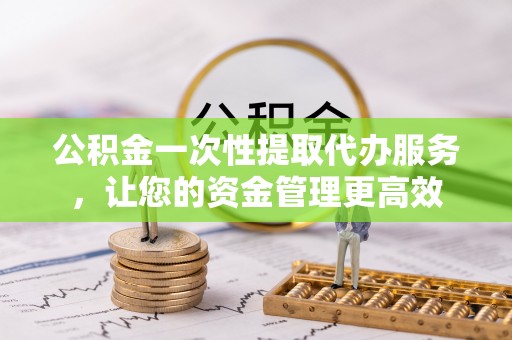 龙马潭公积金一次性提取代办服务，让您的资金管理更高效