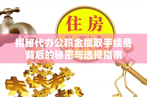 龙马潭揭秘代办公积金提取手续费背后的秘密与选择指南