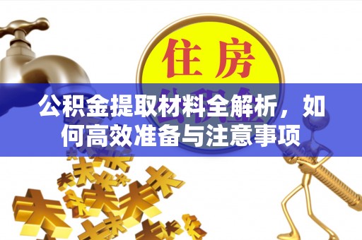龙马潭公积金提取材料全解析，如何高效准备与注意事项