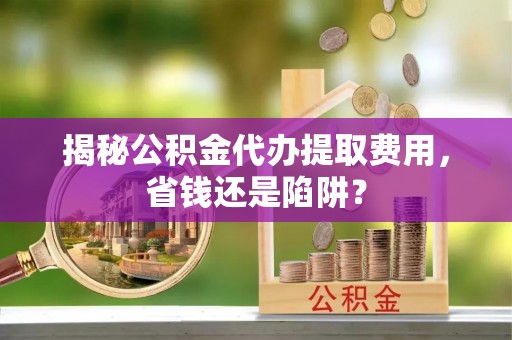 龙马潭揭秘公积金代办提取费用，省钱还是陷阱？