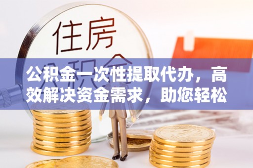 龙马潭公积金一次性提取代办，高效解决资金需求，助您轻松应对生活难题