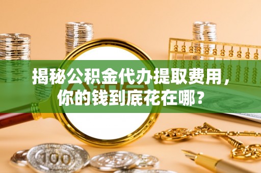 龙马潭揭秘公积金代办提取费用，你的钱到底花在哪？