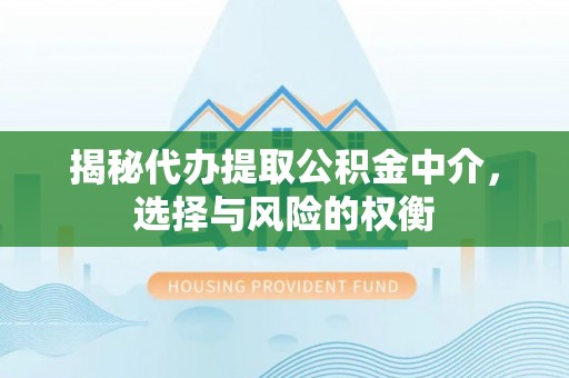 龙马潭揭秘代办提取公积金中介，选择与风险的权衡