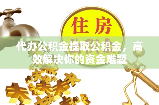 龙马潭代办公积金提取公积金，高效解决你的资金难题