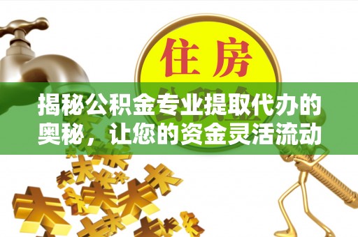 龙马潭揭秘公积金专业提取代办的奥秘，让您的资金灵活流动