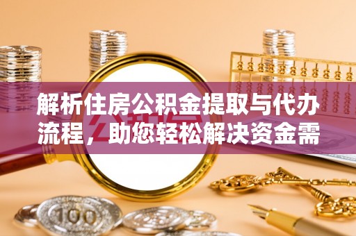 龙马潭解析住房公积金提取与代办流程，助您轻松解决资金需求