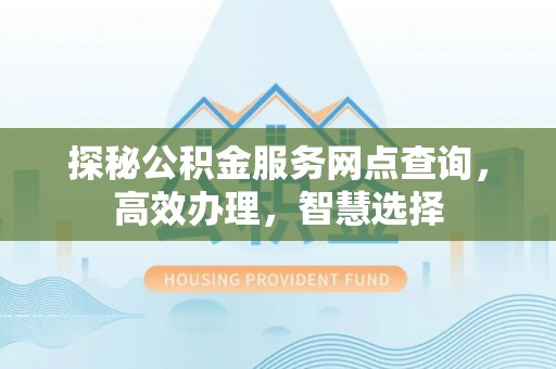 龙马潭探秘公积金服务网点查询，高效办理，智慧选择