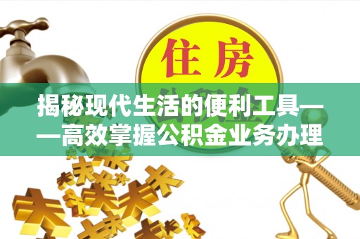 龙马潭揭秘现代生活的便利工具——高效掌握公积金业务办理流程的关键步骤