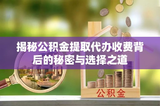 龙马潭揭秘公积金提取代办收费背后的秘密与选择之道