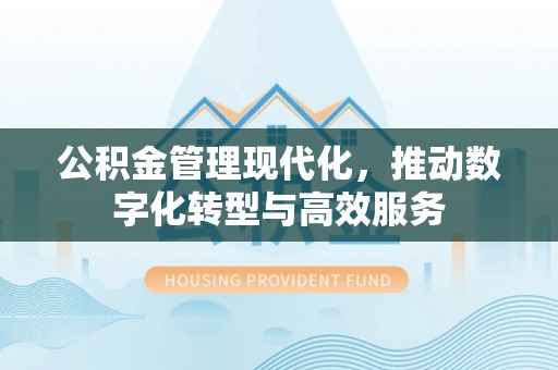 龙马潭公积金管理现代化，推动数字化转型与高效服务