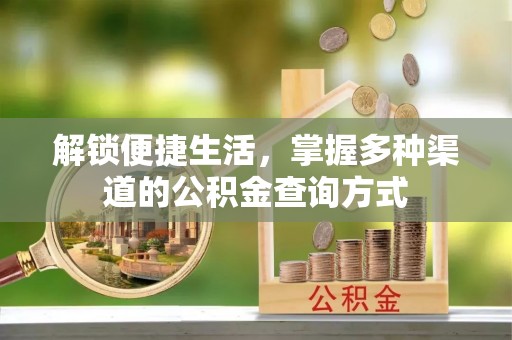 龙马潭解锁便捷生活，掌握多种渠道的公积金查询方式