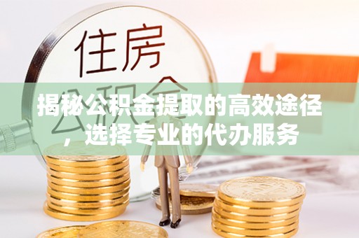 龙马潭揭秘公积金提取的高效途径，选择专业的代办服务