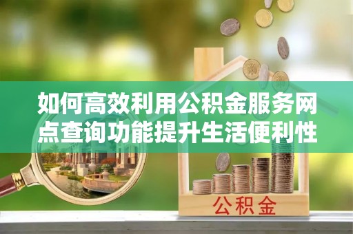 龙马潭如何高效利用公积金服务网点查询功能提升生活便利性
