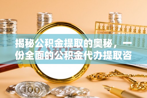 龙马潭揭秘公积金提取的奥秘，一份全面的公积金代办提取咨询指南