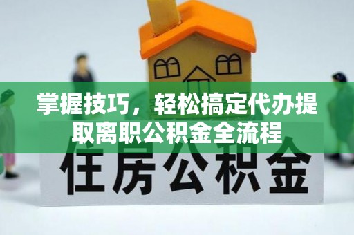 龙马潭掌握技巧，轻松搞定代办提取离职公积金全流程
