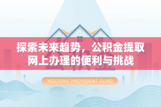 龙马潭探索未来趋势，公积金提取网上办理的便利与挑战