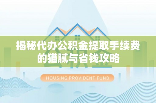 龙马潭揭秘代办公积金提取手续费的猫腻与省钱攻略
