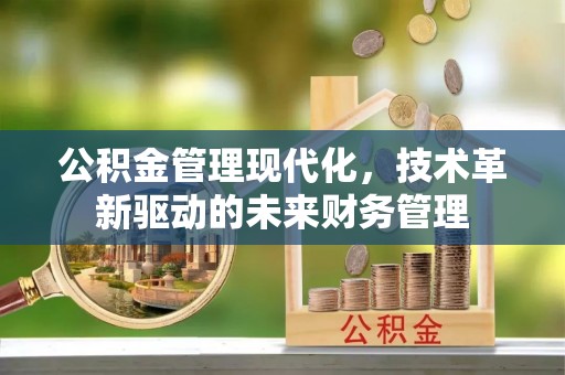 龙马潭公积金管理现代化，技术革新驱动的未来财务管理