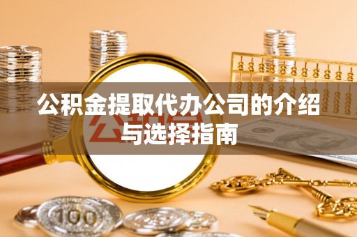 龙马潭公积金提取代办公司的介绍与选择指南