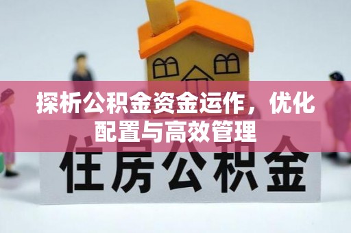 龙马潭探析公积金资金运作，优化配置与高效管理