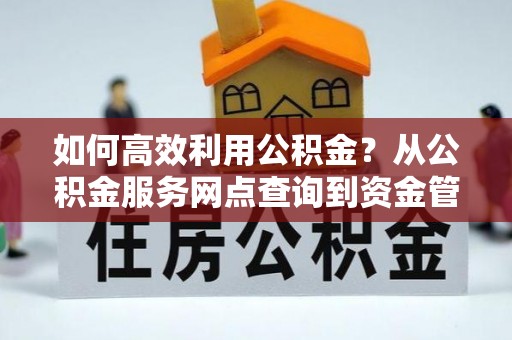 龙马潭如何高效利用公积金？从公积金服务网点查询到资金管理全攻略