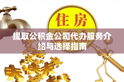 龙马潭提取公积金公司代办服务介绍与选择指南