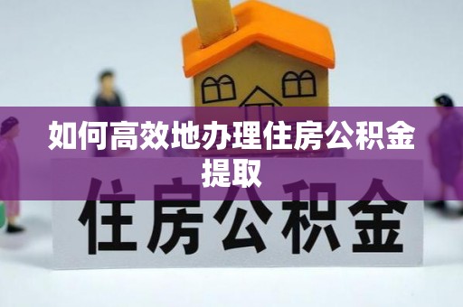龙马潭如何高效地办理住房公积金提取