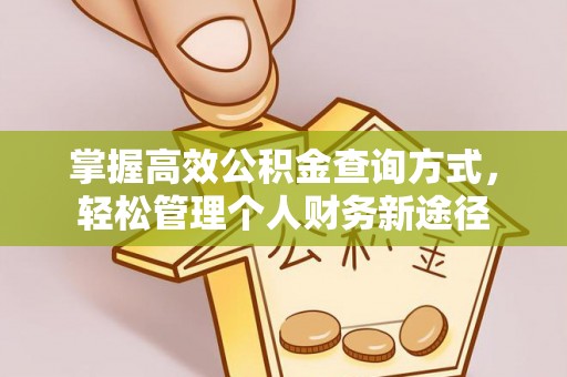 龙马潭掌握高效公积金查询方式，轻松管理个人财务新途径