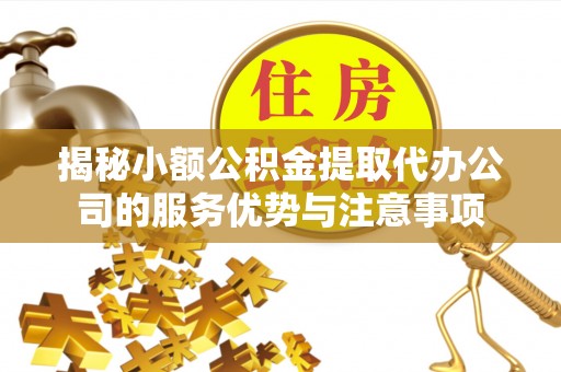 龙马潭揭秘小额公积金提取代办公司的服务优势与注意事项