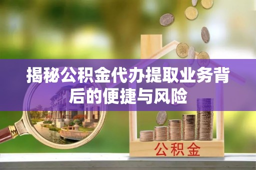 龙马潭揭秘公积金代办提取业务背后的便捷与风险