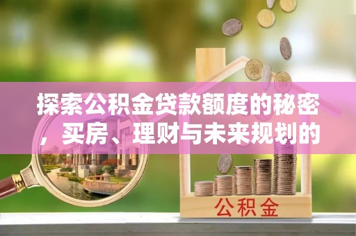 龙马潭探索公积金贷款额度的秘密，买房、理财与未来规划的全方位解析